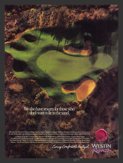 1990 The Westin La Paloma Ridge Course Tuscon, AZ Resort Print Advertisement Ad