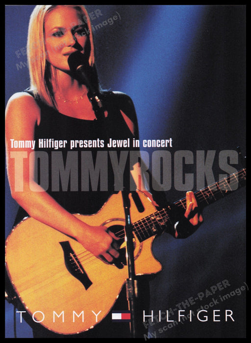 Tommy Hilfiger Jewel in Concert 1990s Print Advertisement Ad 1999 Rocks Fetch the Paper!