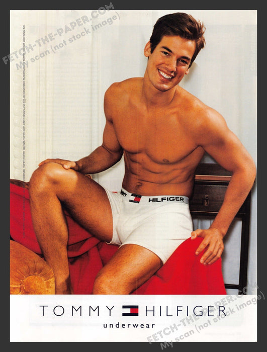 2001 Tommy Hilfiger Men's Underwear Sexy Print Advertisement Ad.