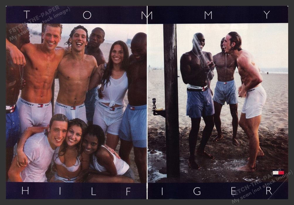 1996 Tommy Hilfiger Underwear Soaking Wet Models Print Advertisement (2 Pages)