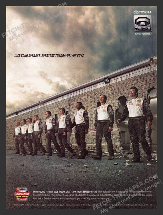 2005 Print Advertisement Toyota's Nascar Craftsman Truck Series Drivers Ad.