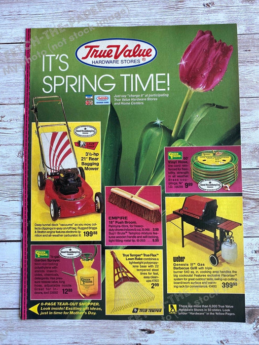 1986 True Value "It's Spring Time!" Shopper Catalog / Booklet Magazine Insert