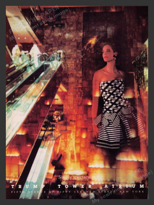 1988 Trump Tower Atrium Escalator Model NYC Print Advertisement Ad