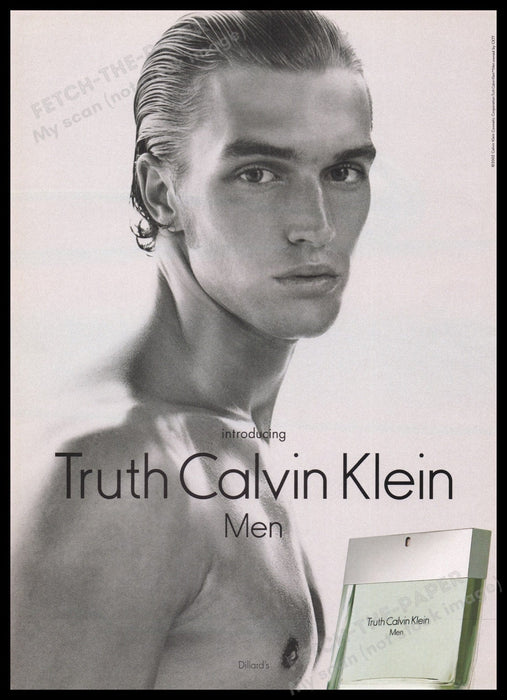 Truth Calvin Klein Men 2000s Print Advertisement Ad 2002 Fetch the Paper!