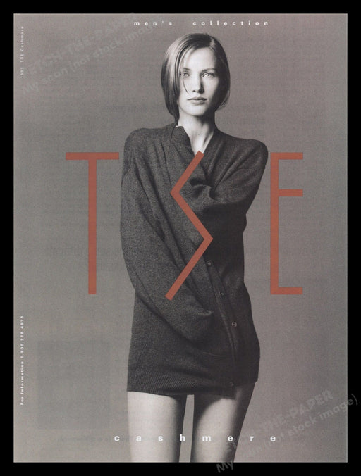 TSE Clothing 1990s Print Advertisement Ad 1993 Legs Cashmere Men's Sweater Fetch the Paper!