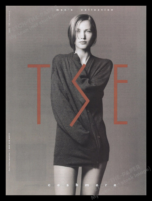 TSE Clothing 1990s Print Advertisement Ad 1993 Legs Cashmere Men's Sweater Fetch the Paper!