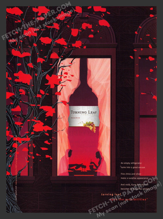 2007 Print Advertisement Turning Leaf Vineyards Alcohol Ad.