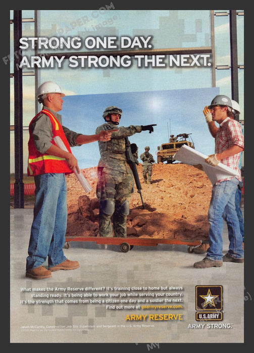 2008 Print Advertisement U.S. Army Reserve Jason McCarthy Military Ad.