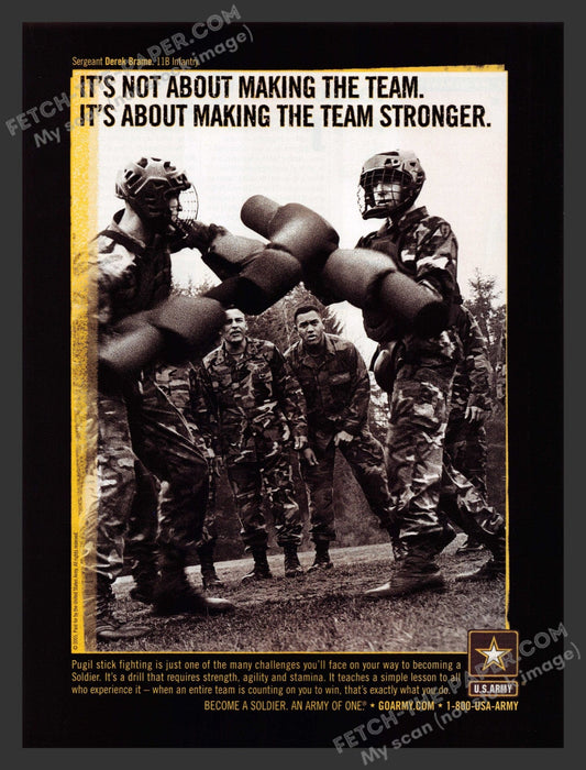 2005 Print Advertisement U.S. Army Sergeant Derek Brame Military Ad.