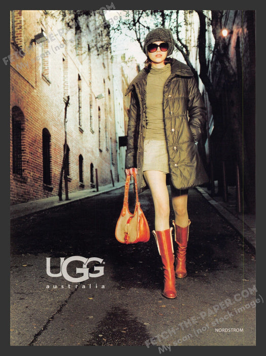 2007 Print Advertisement UGG Australia City Nordstrom Fashion Model Ad.