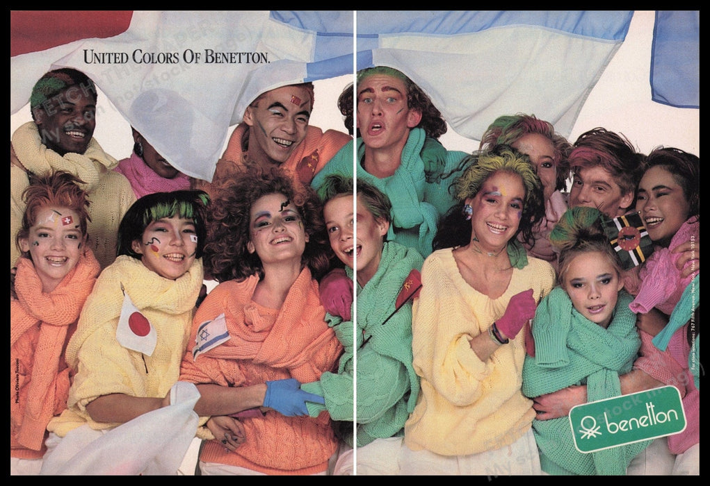 United Colors of Benetton 1980s Print Advertisement Ad 1985 Countries Cultures Fetch the Paper!