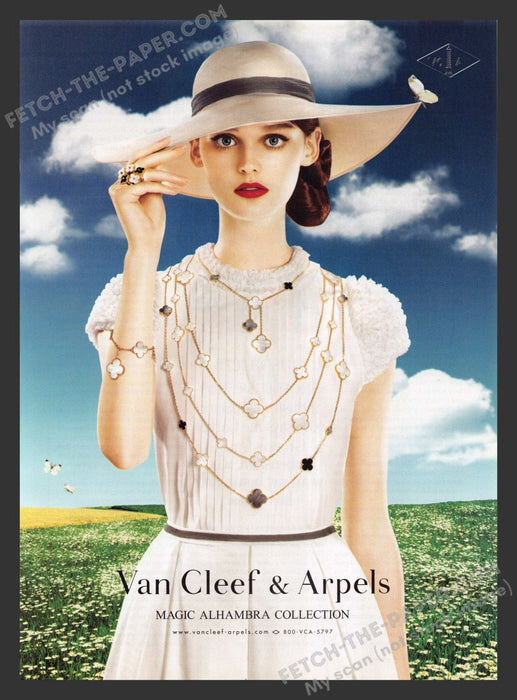 2007 Print Advertisement Van Cleef & Arpels Jewelry Magic Alhambra Collection Ad.
