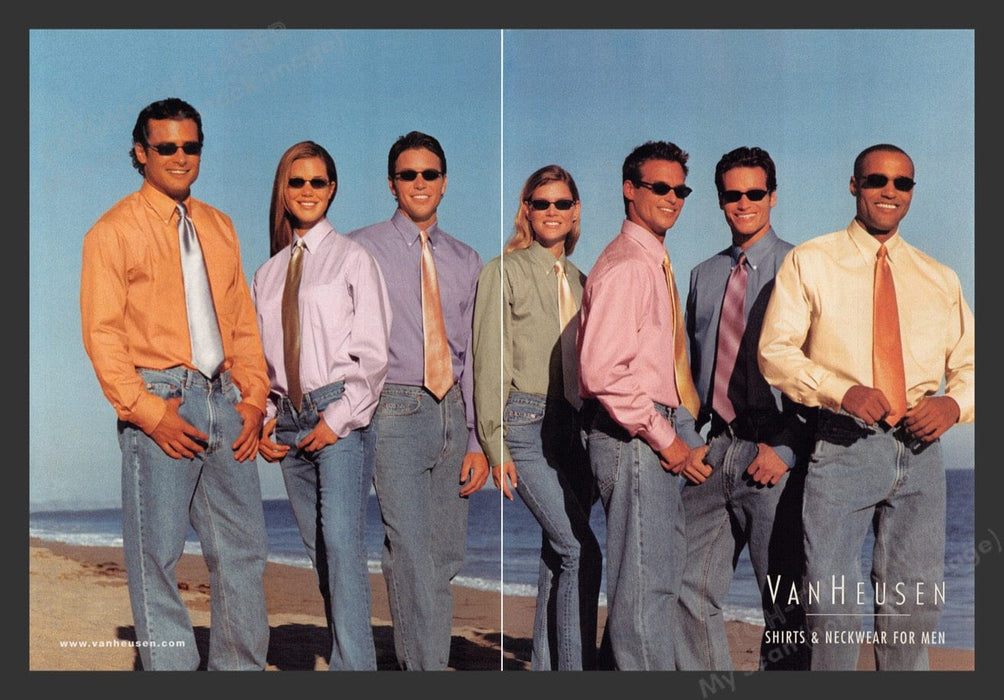 2000 Van Heusen Shirts & Neckwear for Men Print Advertisement (2 Pages)