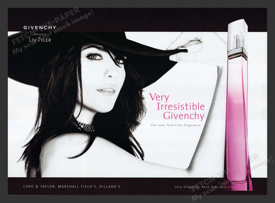 2003 Very Irresistible Givenchy Fragrance Liv Tyler Print Advertisement Ad
