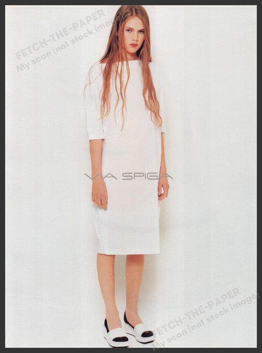 Via Spiga Shoes 1990s Print Advertisement Ad 1999 Young Model Legs Fetch the Paper!