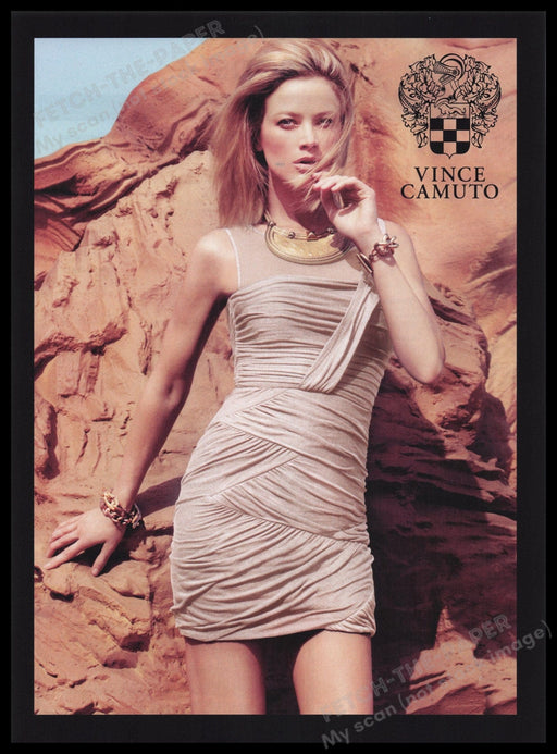 Vince Camuto Dresses 2000s Print Advertisement Ad 2011 Legs Rock Wall Model Fetch the Paper!