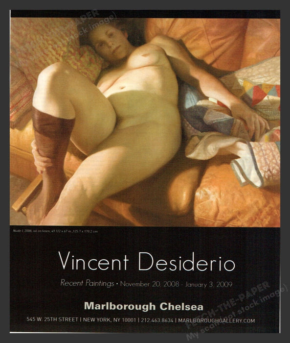 2008 Vincent Desiderio "Nude" NYC Art Gallery Show Print Advertisement Ad
