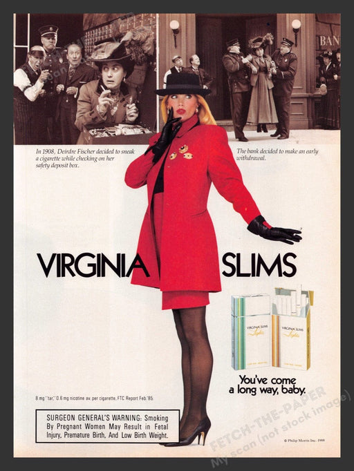 1988 Virginia Slims Deirdre Fischer Print Advertisement Ad