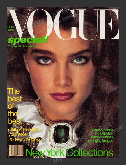 Vogue September 1981 Brooke Shields 1980s Magazine Front COVER ONLY Fetch the Paper!