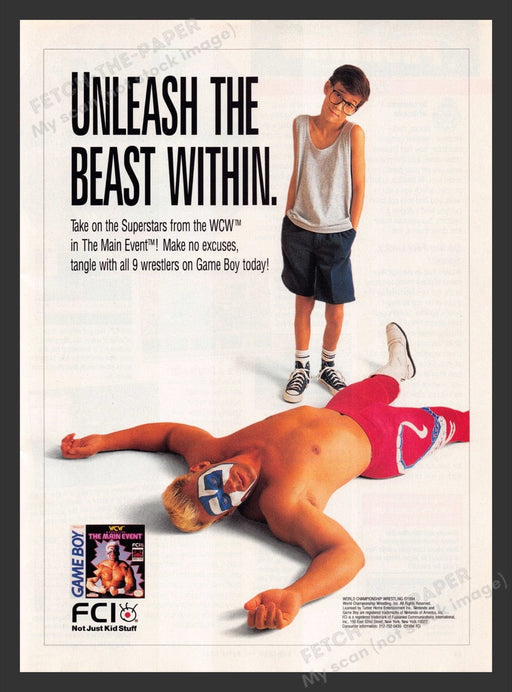 1994 WCW The Main Event Video Game Print Advertisement