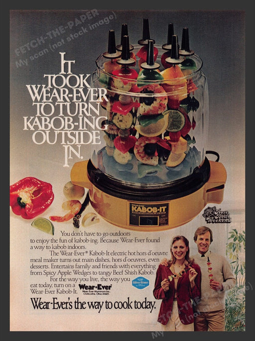 1981 Wear-Ever Kabob-it Appliance Print Advertisement Ad
