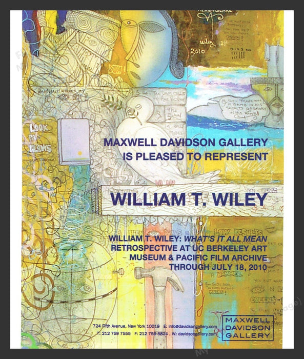 2010 William T. Wiley NYC Art Gallery Show Print Advertisement Ad