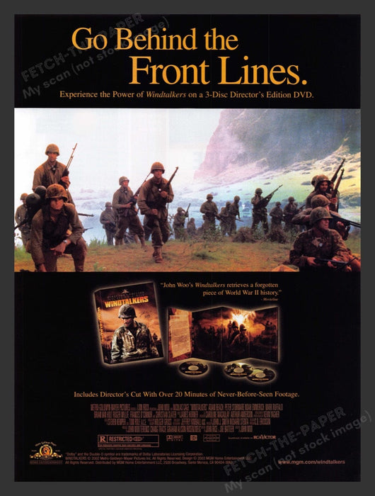 2003 Windtalkers Movie Release Print Advertisement Ad