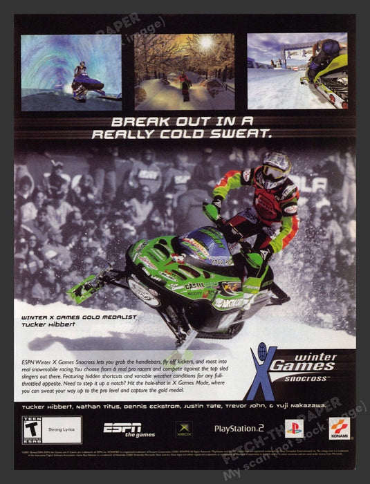 2002 Winter Games: Snocross Video Game Print Advertisement