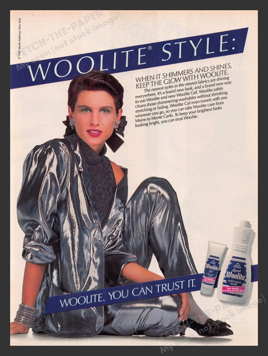1987 Woolite Laundry Detergent Shinny Clothes Print Advertisement Ad