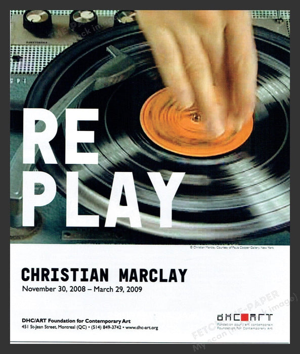 2008 Christian Marclay Quebec Art Gallery Show Print Advertisement Ad