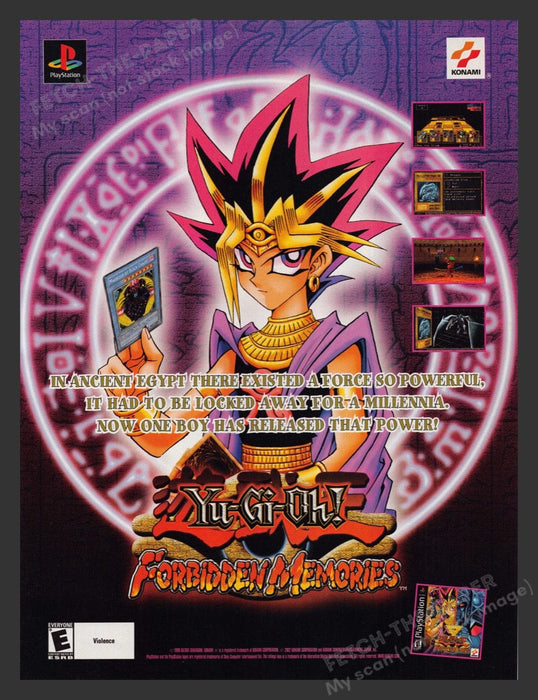 2002 Yu-Gi-Oh!: Forbidden Memories Video Game Print Advertisement