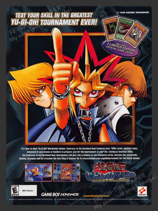 2003 Yu-Gi-Oh! Worldwide Edition Video Game Print Advertisement