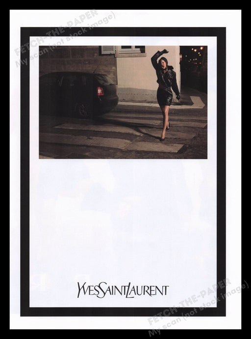 Yves Saint Laurent 2000s Print Advertisement Ad 2007 Legs Crosswalk Street Fetch the Paper!