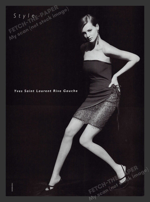 Yves Saint Laurent 2000s Print Advertisement Rive Gauche Legs Fashion Fetch the Paper!