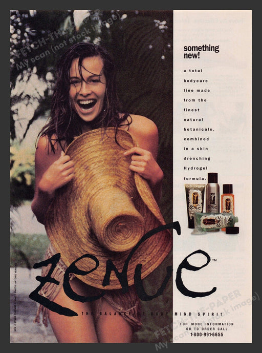 Zenue Botanicals Bodycare Adorable Woman 1990s Print Advertisement 1995 Fetch the Paper!