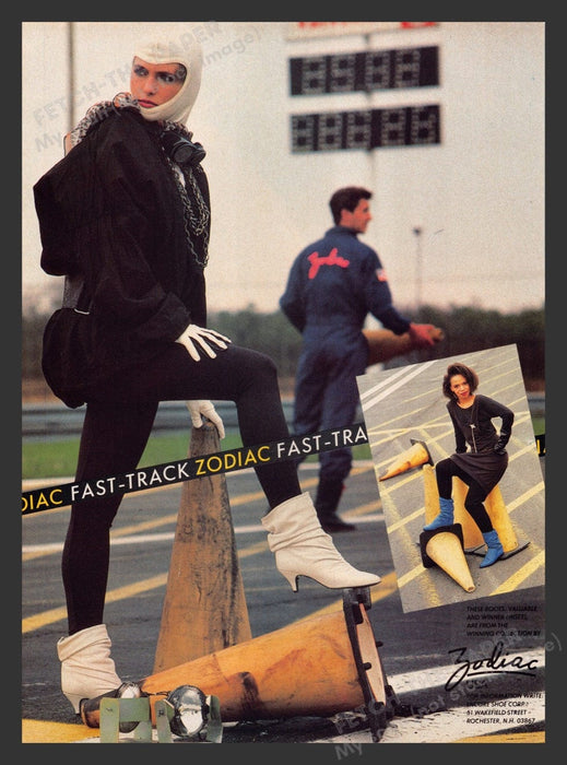 1984 Zodiac Boots USA Winning Collection Track Print Advertisement Ad