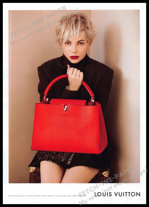 Louis Vuitton 2010s Magazine Print Advertisement 2013 Handbag Michelle Williams