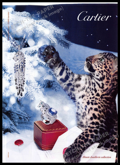 Cartier 2010s Magazine Print Advertisement 2013 Leopard Snow (Not the product)