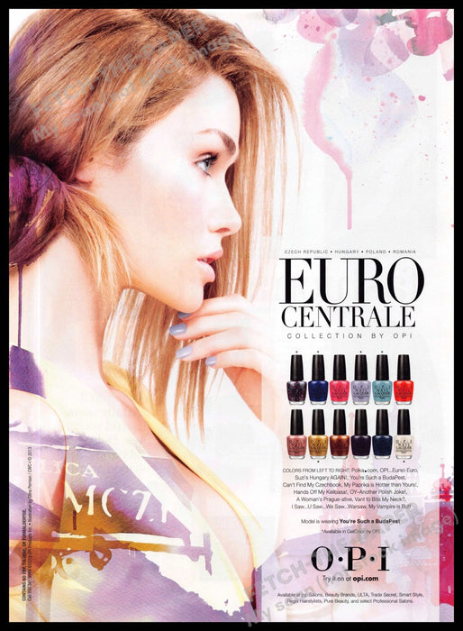 OPI 2010s Magazine Print Advertisement 2013 (not the product) Euro Centrale