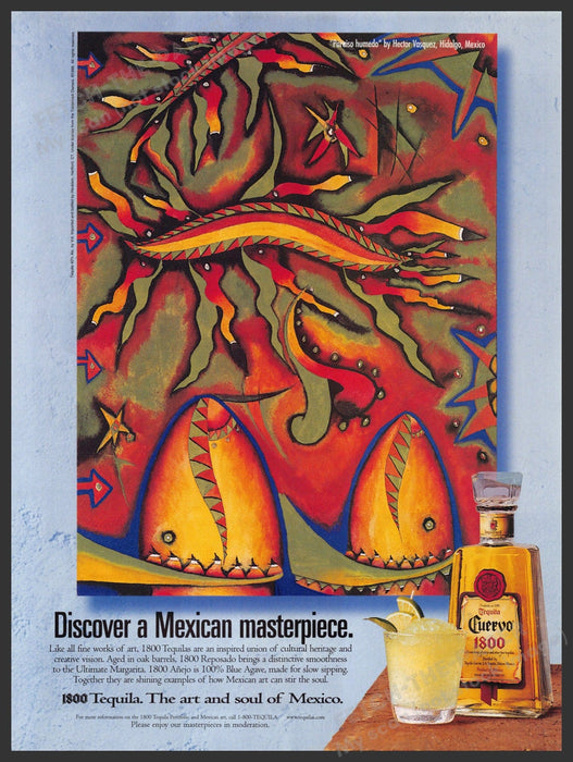 1800 Tequila 2000s Print Advertisement 2002 "Paraiso humedo" Hector Vasquez Fetch-the-Paper