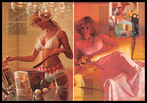 1970s Magazine photos 1975 Garter Belt Legs Sexy Blonde Cook (Front / Back Page) Fetch-the-Paper