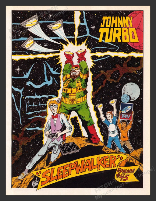 1993 Johnny Turbo "Sleepwalker" Episode 45 Video Game Comic from Magazine Fetch the Paper!