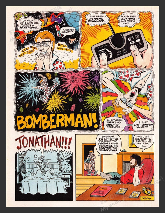 1993 Johnny Turbo "Sleepwalker" Episode 45 Video Game Comic from Magazine Fetch the Paper!