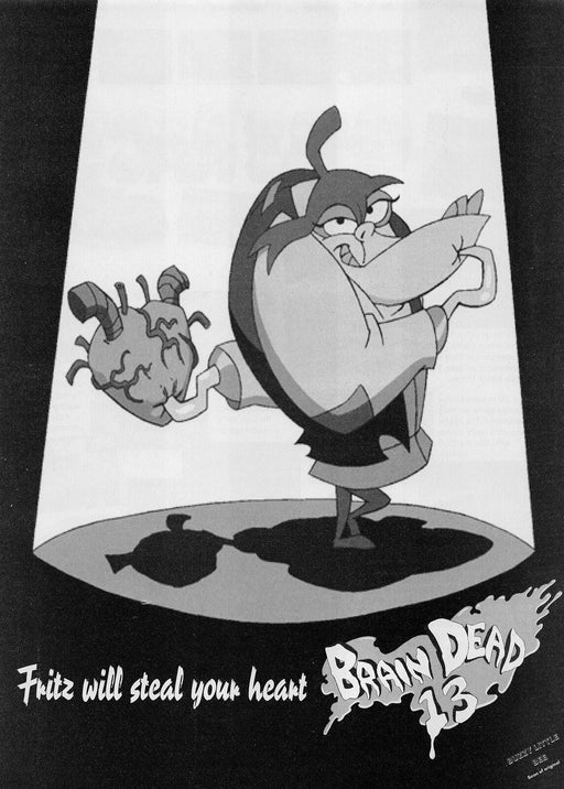 1995 Print Advertisement Brain Dead 13 Fritz will steal your heart A521 Fetch-the-Paper