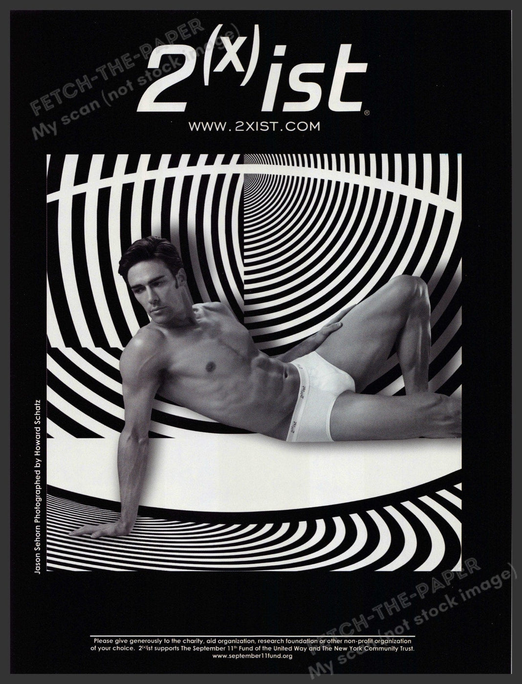 2(x)ist Men's Underwear 2001 Psychedelic Spiral Ad — Fetch-the-Paper