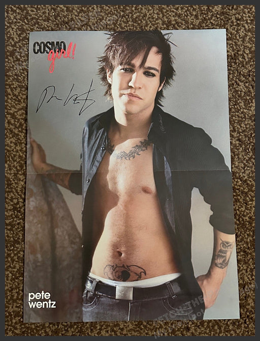 2007 Pete Wentz Fold-Out 10.5" x 14.75" Poster from Magazine Fall Out Boy Pete Wentz