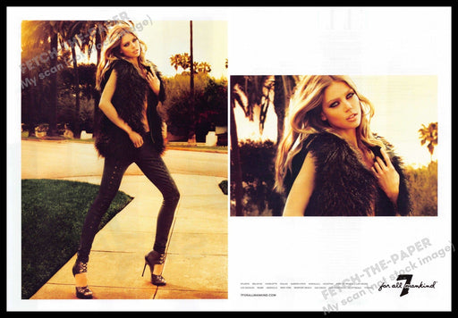 7 For All Mankind 2010s Print Ad (2 pg) 2010 Legs Heels Sidewalk Blonde 7 for all mankind