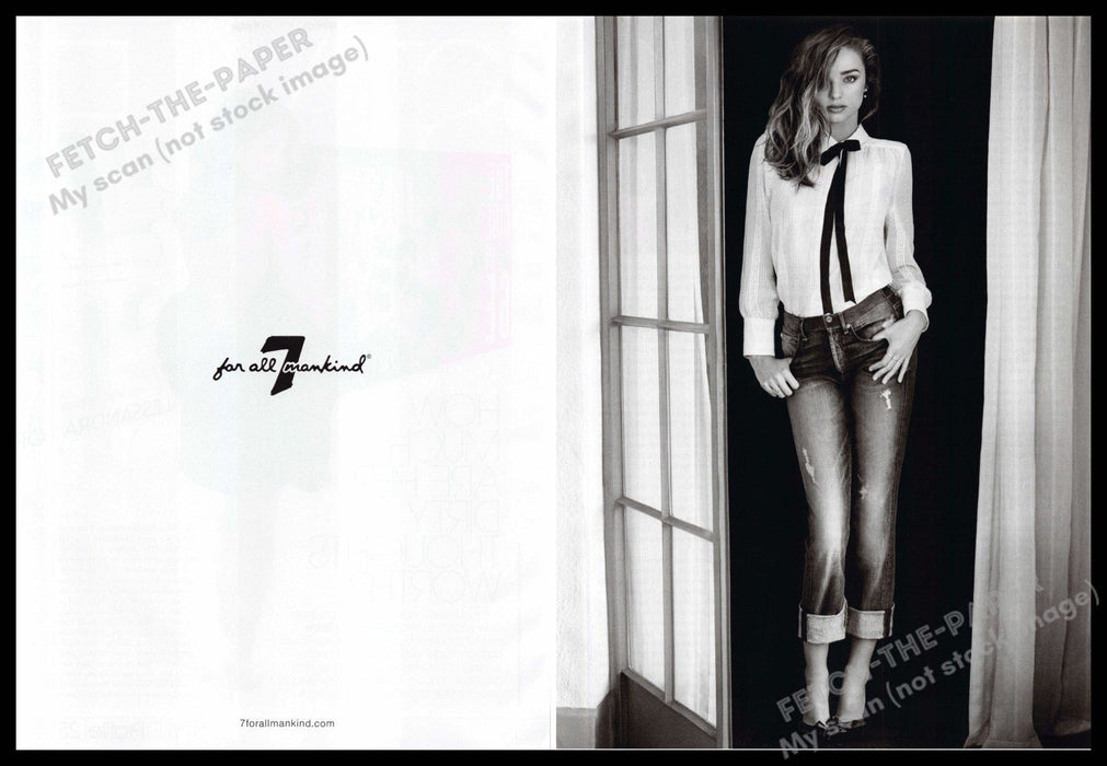7 for all Mankind 2010s Print Advertisement (2 page) 2014 Legs Miranda Kerr 7 for all Mankind