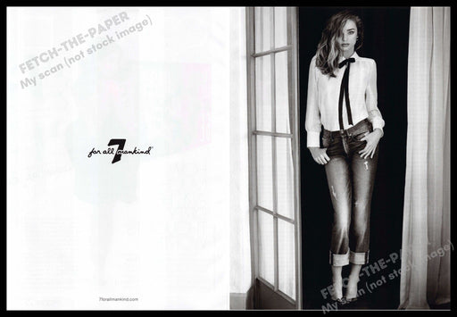 7 for all Mankind 2010s Print Advertisement (2 page) 2014 Legs Miranda Kerr 7 for all Mankind