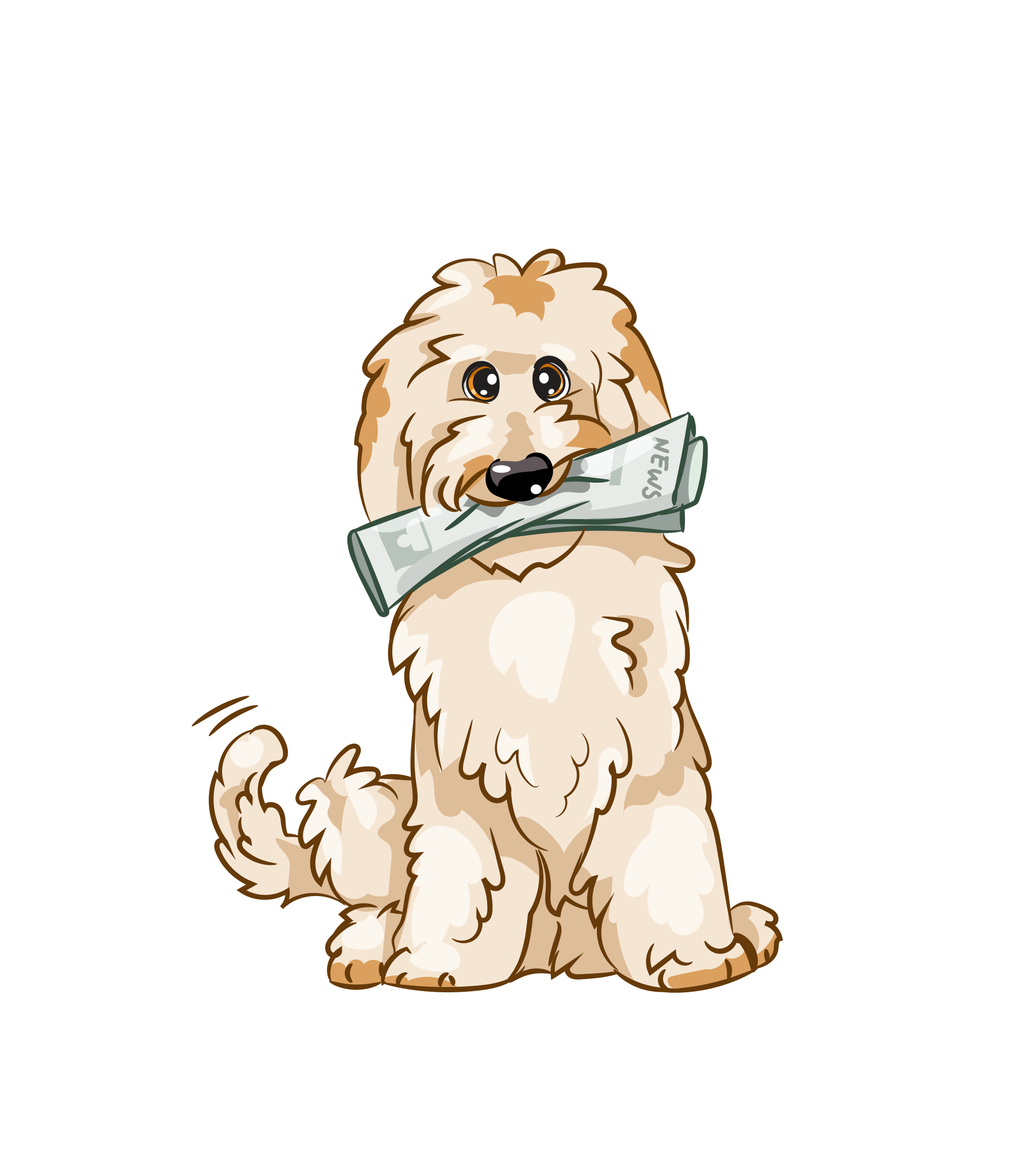 Fetch the Paper Mascot